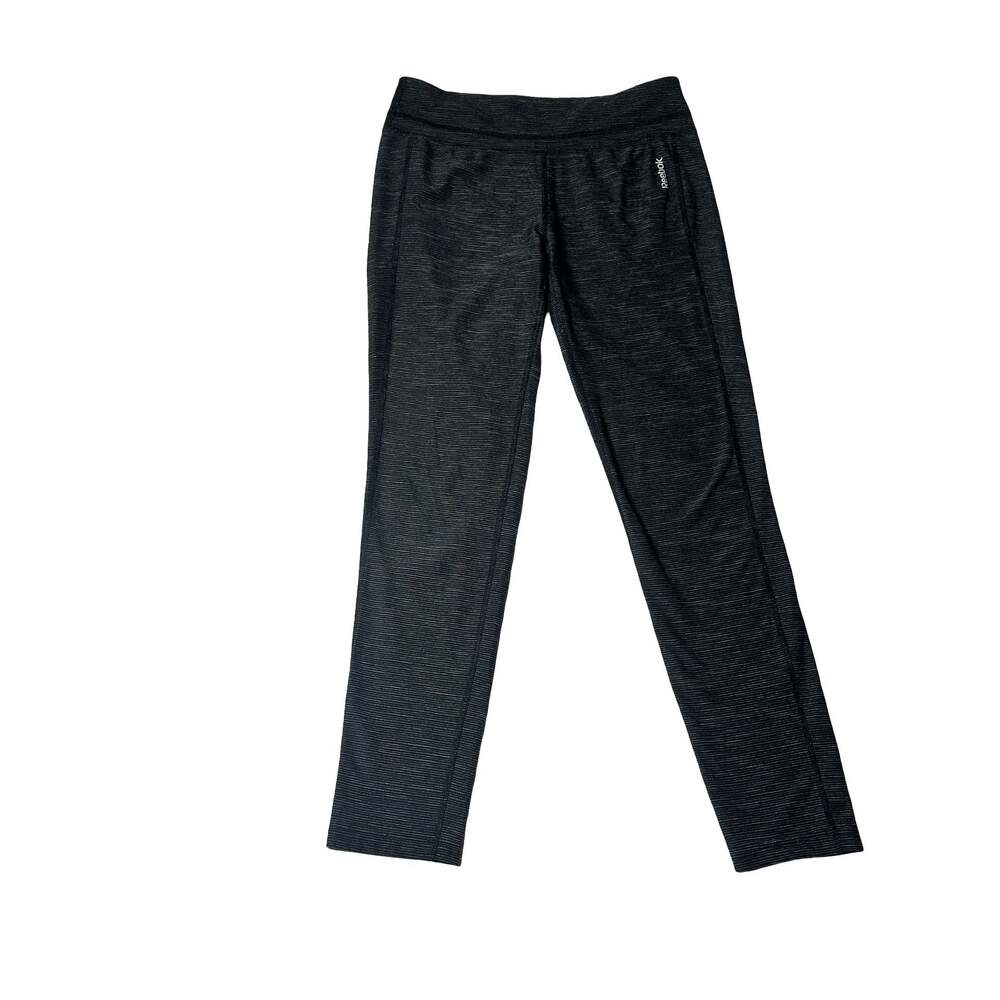 Reebok Women Gray Heather Performance Leggings Stretch Athletic Workout Pants M